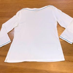 BOBBY JONES Sz L~Golf Long Sleeve Boat Neck Shirt Fitness Active Wear Shirt Top